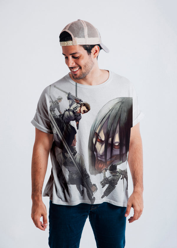 Attack On Titan White Theme Tshirt